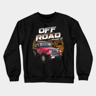 Jeep Wrangler YJ jeep car offroad name Crewneck Sweatshirt